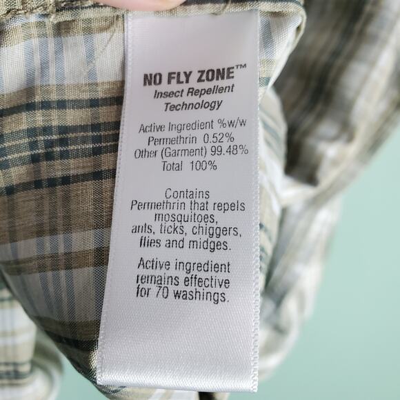 Duluth Trading Company Men's No Fly Zone Plaid Button Up Shirt Size XL - Picture 5 of 6